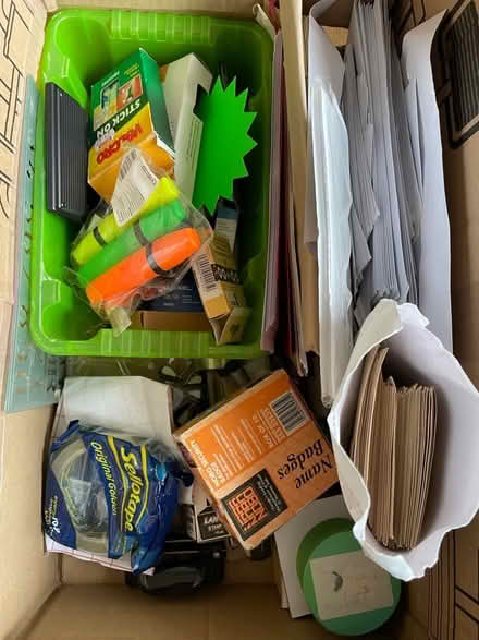 Photo of free Box of assorted office supplies (Royal Leamington Spa CV32) #1