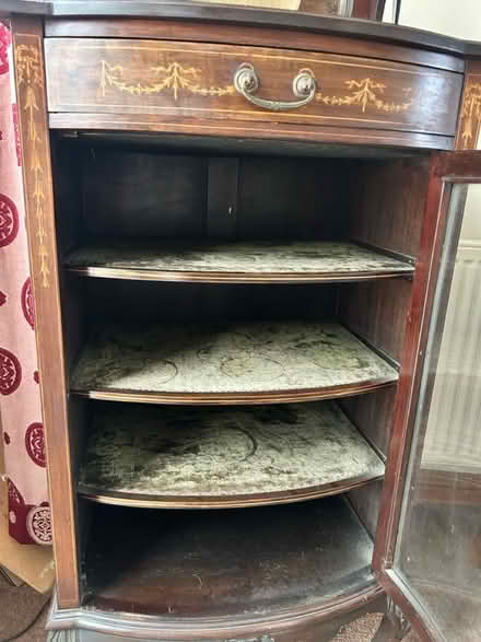 Photo of free Veneered wood display cabinet (DE11 0SX) #2