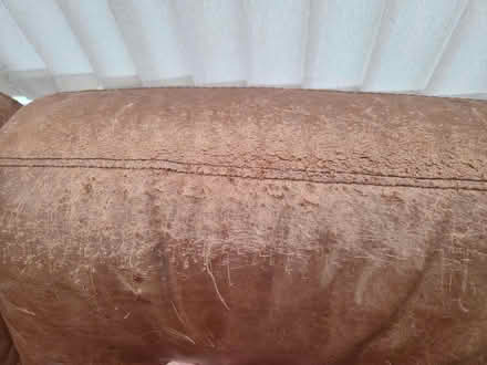 Photo of free Brown Leather sofa and pouffe (Newcastle-under-Lyme ST7) #4