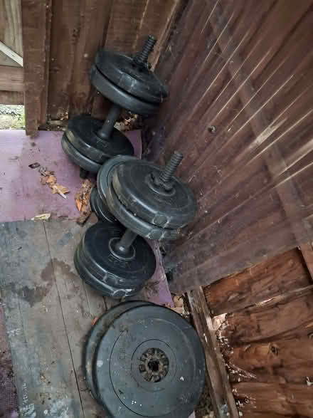 Photo of free Weightlifting bar and adjustable weights (Wymondley Park SG4) #1