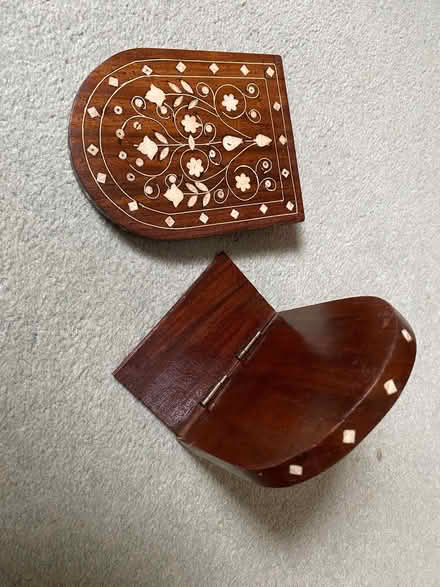 Photo of free Decorated wooden bookends (Malvern Link WR14) #1