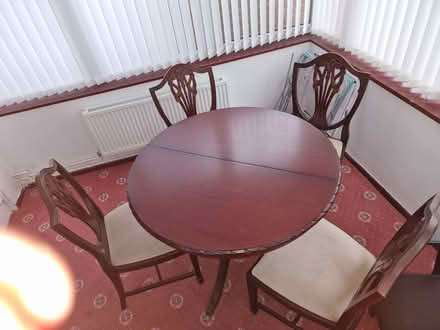 Photo of free Table and 4 chairs dark wood (Killamarsh S21) #4