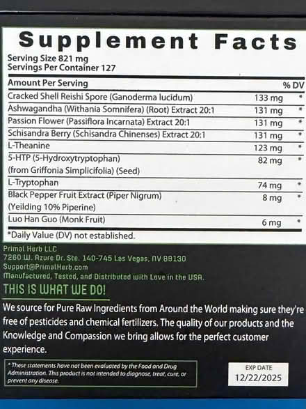 Photo of free Primal Herb tranquil Mind (Upper West side. West 83.) #2