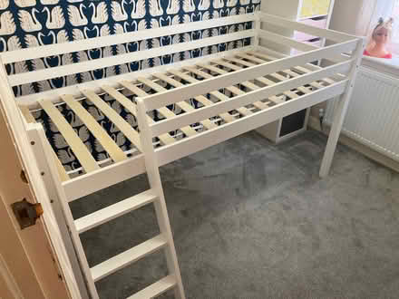 Photo of free Children’s cabin bed frame in white (Stretford M32) #1
