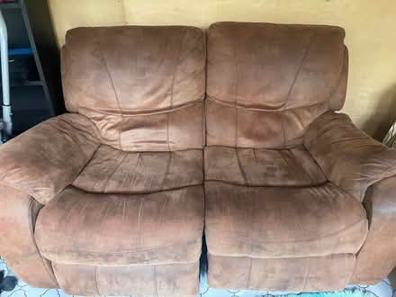 Photo of free 2 x 2 seater manual recliner sofas (Westbury BA13) #1