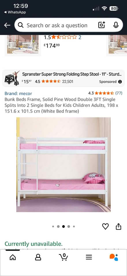 Photo of free White bunk beds (Fairfield Park) #2