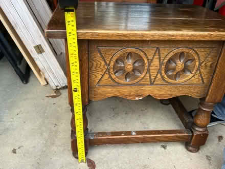 Photo of free Small oak table with storage (Seaford BN25) #2