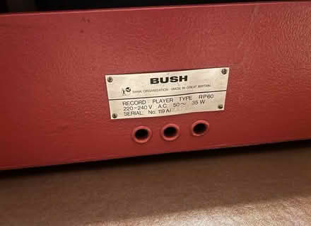 Photo of free Bush vintage record player spares (S35 Chapeltown) #1