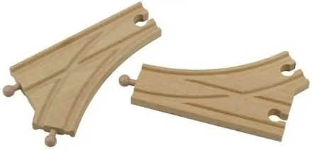 Photo of Wooden train track toy junction connector (Heald Green SK8) #1