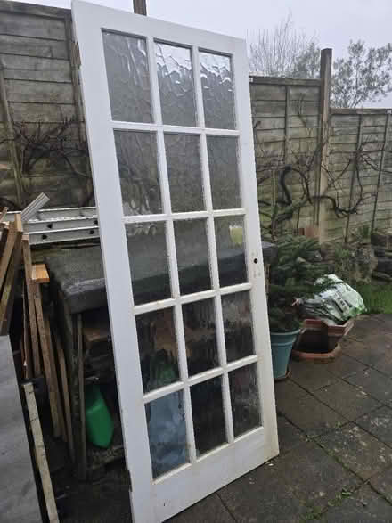 Photo of free Wooden/ glass door (Tq13bs) #1