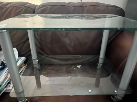 Photo of free Glass tv stand (Surbiton kt65bg) #1