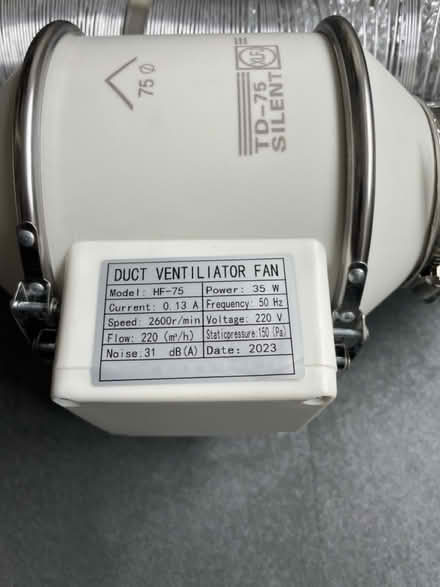 Photo of free Air duct ventilator fan (Kendal LA8) #3