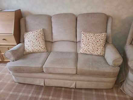Photo of free light green 3 piece sofa suite (Worthing BN11) #1