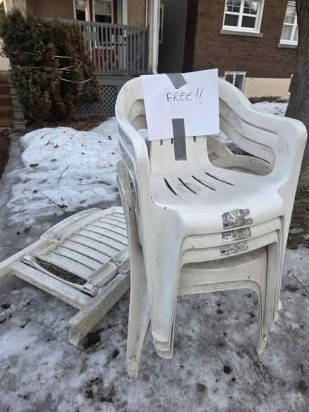 Photo of free 6 patio chairs (Wellington village) #1