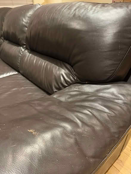 Photo of free Brown leather sofa (Witney OX28) #3