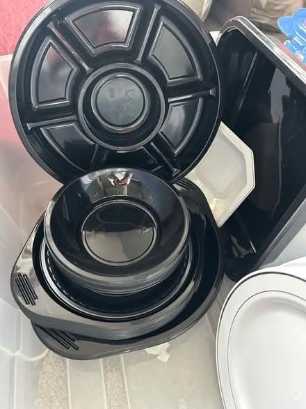 Photo of free Box of plastic plates, serving dishes and cutlery (Banstead SM7) #3