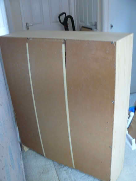 Photo of free Light pine wood effect bookcase W:35" H:43" D:11" (Kempsey WR5) #3