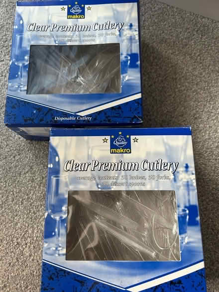 Photo of free Box of plastic plates, serving dishes and cutlery (Banstead SM7) #1