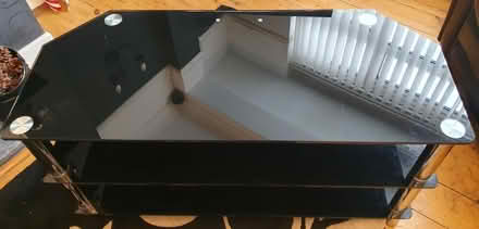 Photo of free black glass tv stand (Croydon, Shirley) #2