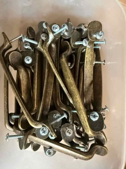 Photo of free 27 kitchen handles, bronze effect (Urmston) #2