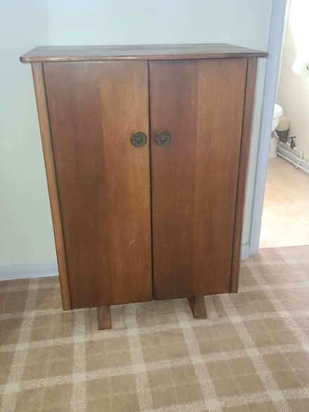 Photo of free antique record cupboard with partitions (Worthing BN11) #1