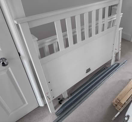 Photo of free Double White Bed Frame and Mattress (NR136FJ) #2