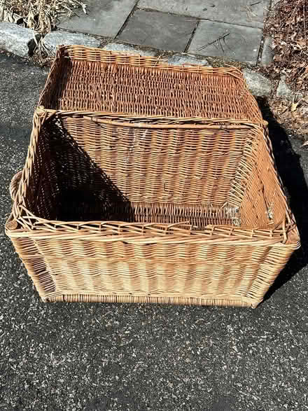 Photo of free Basket with attached lid & handles (Arlington Center) #2