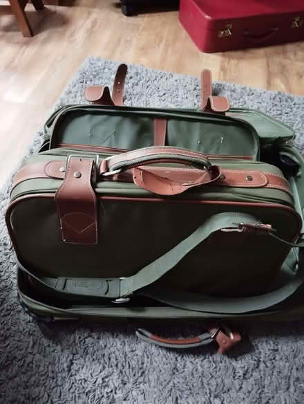 Photo of free Pair of matching old suitcases (Hawk Green SK6) #1