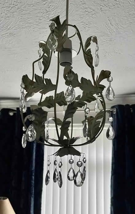 Photo of free Cream/white ceiling lightshade (Willingdon Trees) #1