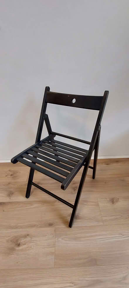 Photo of free Folding chair (wood, black) (Pimlico SW1V) #1