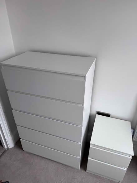 Photo of free Double White Bed Frame and Mattress (NR136FJ) #1