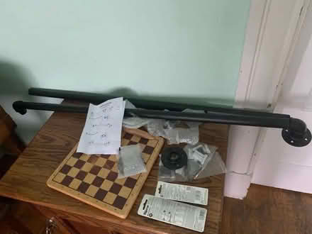 Photo of free 2 black pipe handrails (El Camino & Lafayette) #2