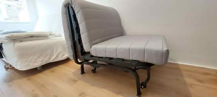 Photo of free Folding futon sofa/bed (black/grey) (Pimlico SW1V) #2