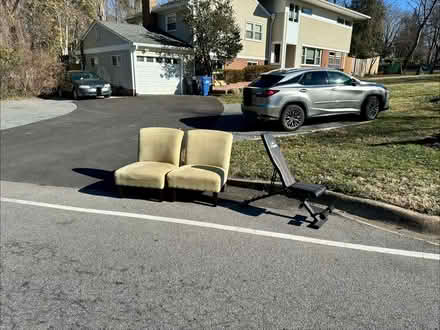 Photo of free Two armless chairs no stains (Fall church) #1