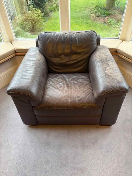 Photo of free B&S Brown Leather Armchair (Roundhay, LS8) #1