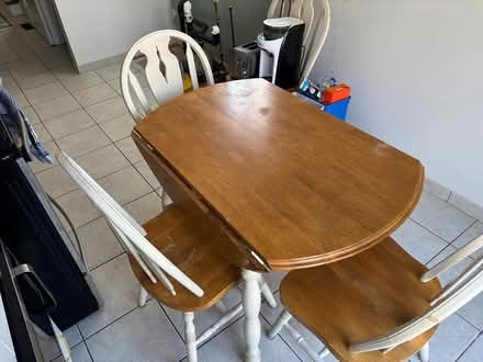 Photo of free Wood Foldable Table with 4 chairs (Near downtown) #3