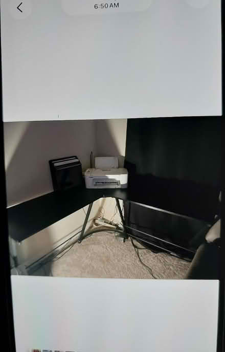 Photo of free Black L shape desk (Laurel) #1