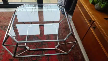 Photo of free Diamond glass/metal coffee table (London SE17) #4
