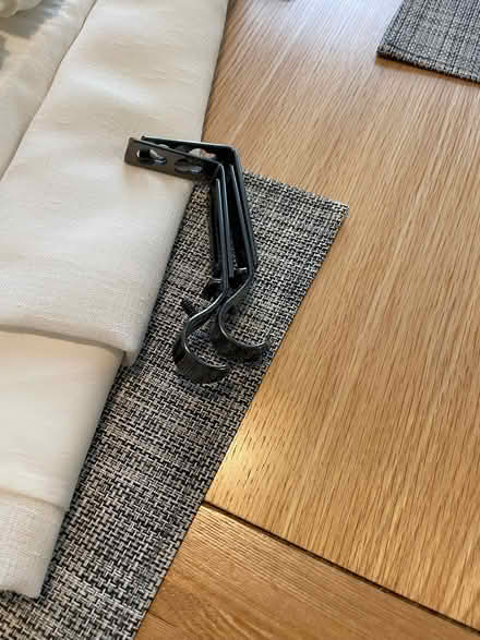 Photo of free Pair of curtains, tie-backs, curtain pole and tie-back hooks (Shrub End CO2) #3