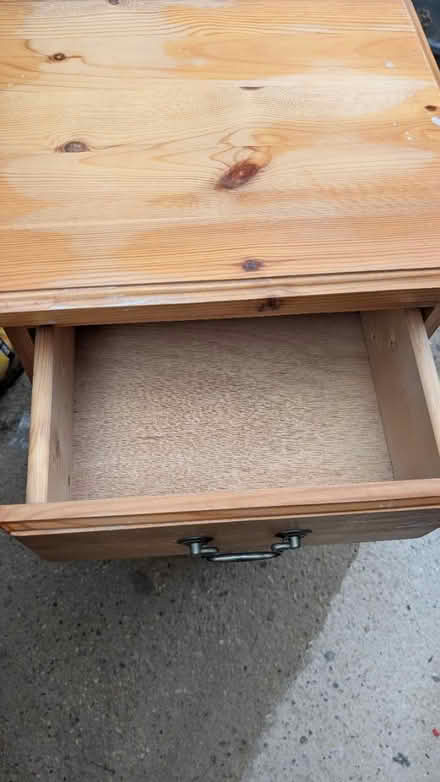 Photo of free Pine bedside table (Woodmancote) #2
