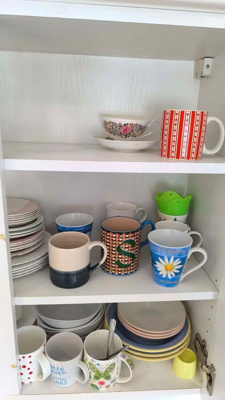 Photo of free Cupboard full of crockery (The Camp AL1) #2