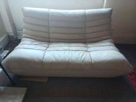 Photo of free Togo Sofa 2-seater in white/cream leather (Heaton Chapel SK4) #1