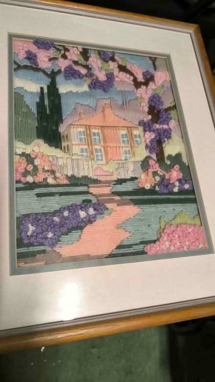 Photo of free Two framed embroidery pictures. (The Camp AL1) #1