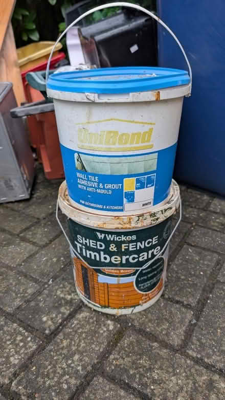 Photo of free Fence paint and Grout (Woodmancote) #1