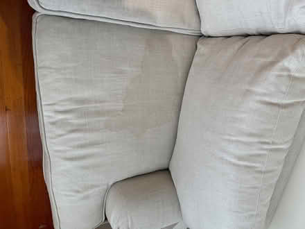 Photo of free Linen couch and footstool (Wheelers hill) #4