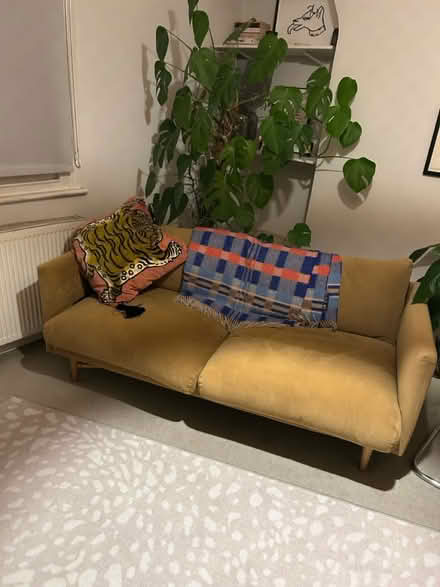 Photo of free Mustard sofa (De Beauvoir N1) #2
