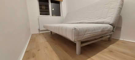 Photo of free Classic IKEA 3-seater folding sofa/bed (silver/grey) (Pimlico SW1V) #1
