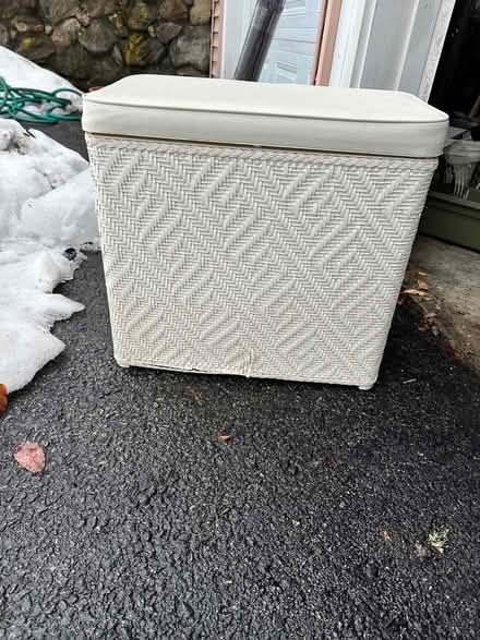 Photo of free Laundry hamper with lid/seat (Arlington Center) #1
