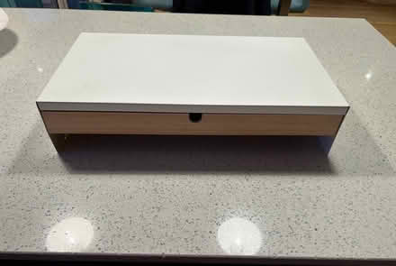 Photo of free IKEA Monitor Stand with wooden drawer (Hurstpierpoint BN6) #1