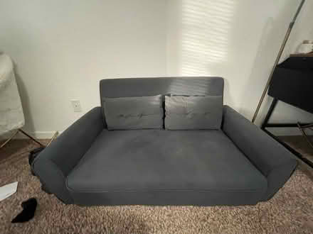 Photo of free Lightly Used Blue Gray Loveseat (South Boulder) #1